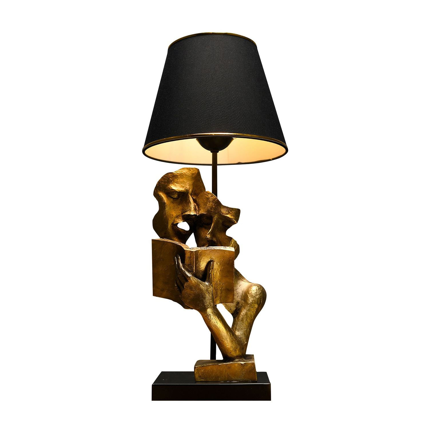 Veioza, Opviq, metal, negru auriu, 23x23x57 cm - imagine 4